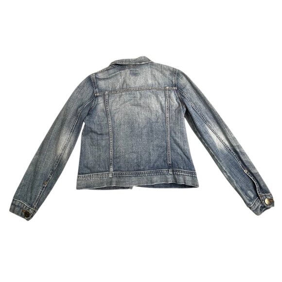J.Crew Jean Jacket Womens Small Blue Denim Stretch Button Front Casual Layer Y2K - Picture 2 of 8